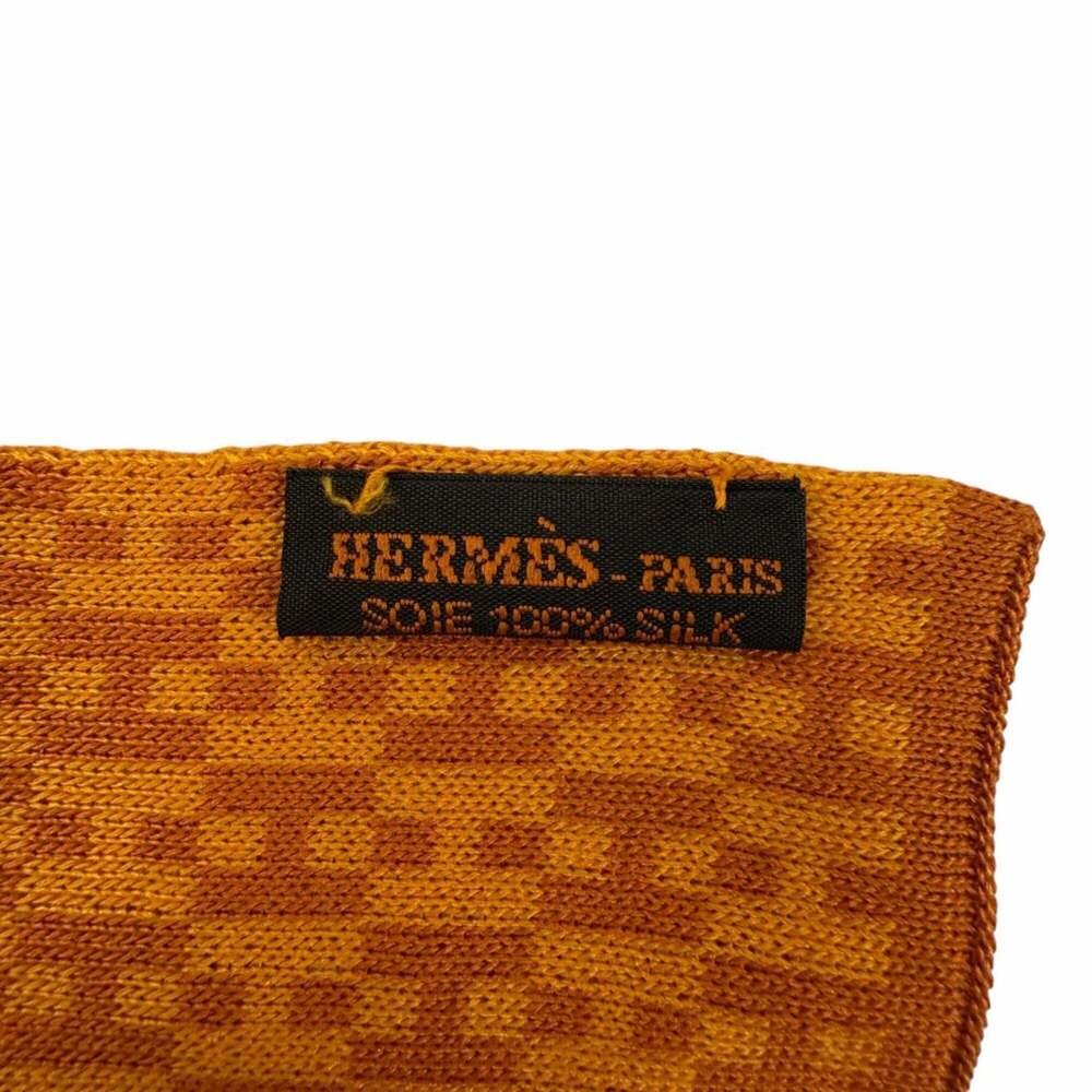 HERMES Vintage Orange Silk Scarf - Picture 6 of 7
